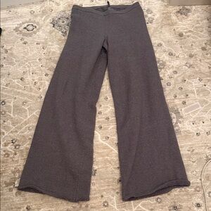 SKIMS Cozy Gray Wide-Leg Pants (matching swtr listed separately)